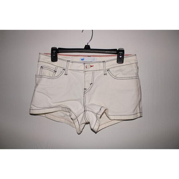 Levi’s White Denim Jean Shorts Size W-29 - Picture 1 of 7